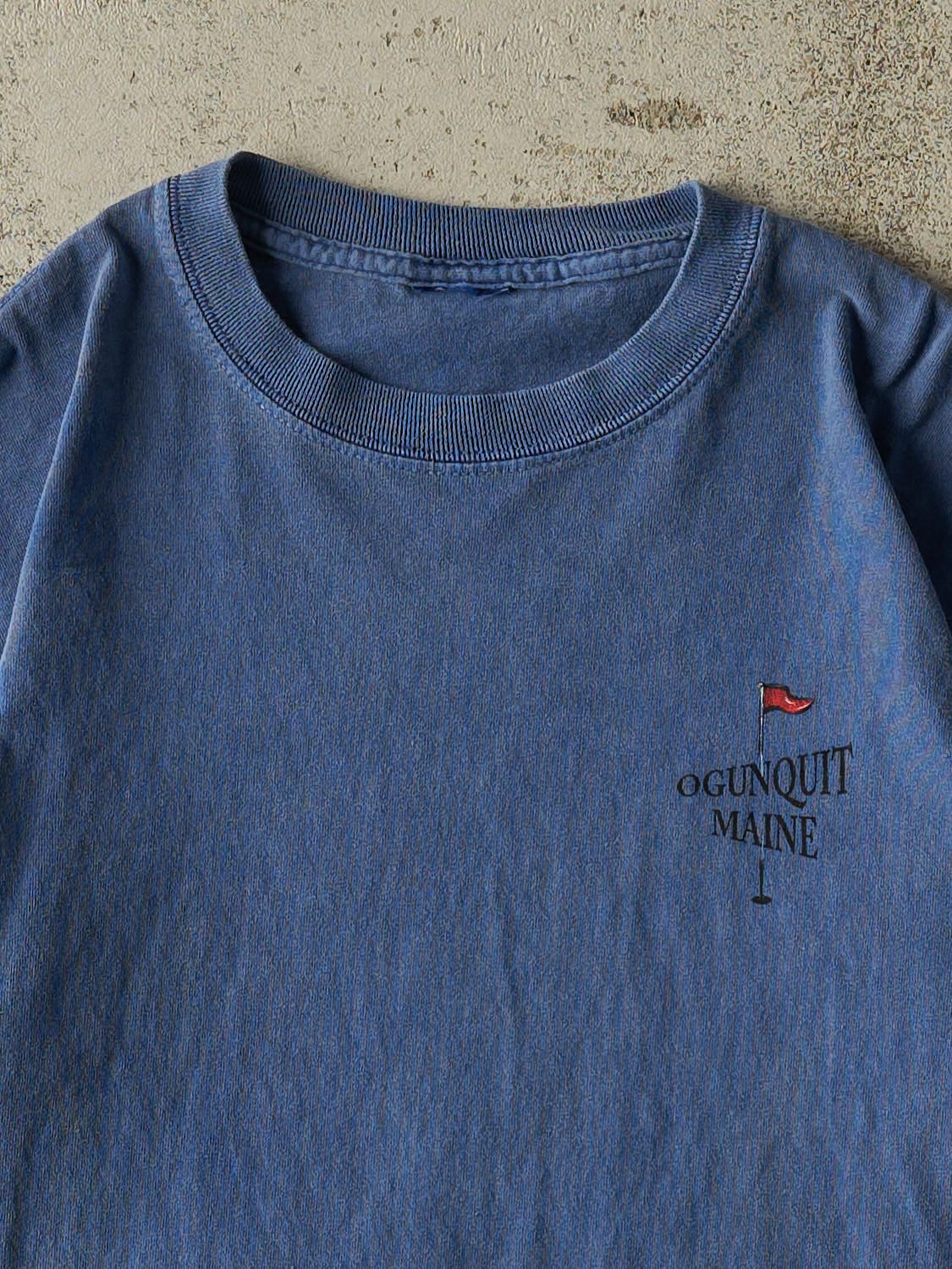 Vintage 90s Blue Ogunquit Maine Golf Slogan "A Lot of Balls" Tee (S/M)