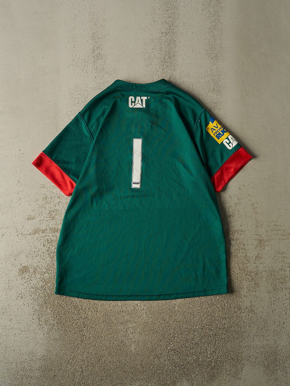 Vintage Y2K Green Leicester Tigers Rugby Jersey (XL/XXL)