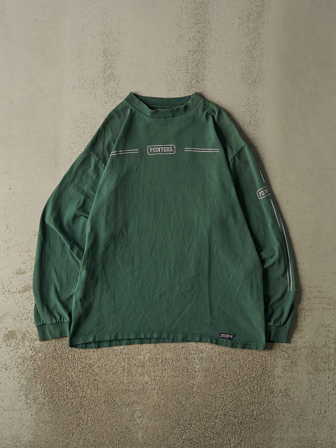 Vintage 90s Faded Green Pointers Long Sleeve (L)