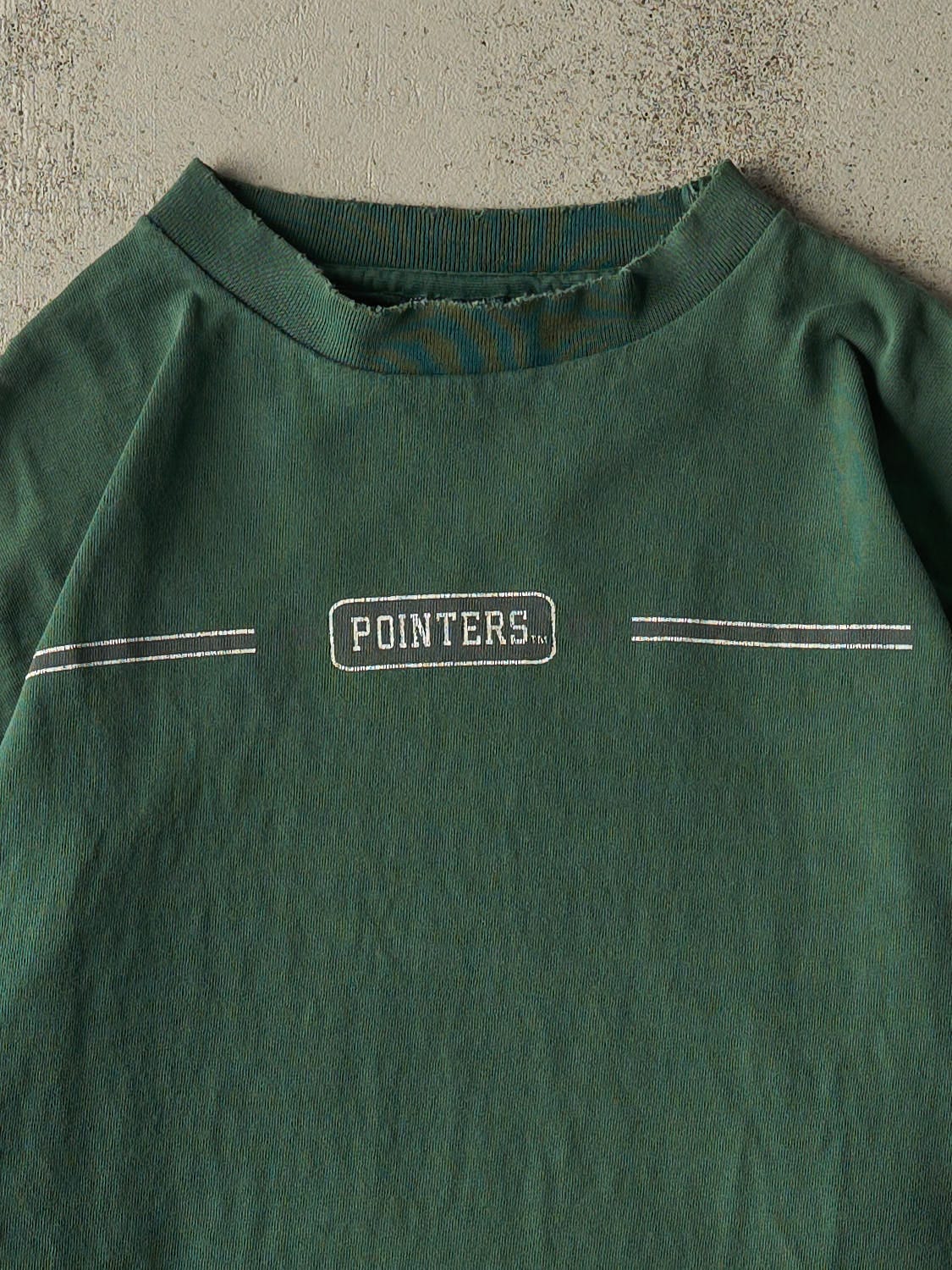 Vintage 90s Faded Green Pointers Long Sleeve (L)