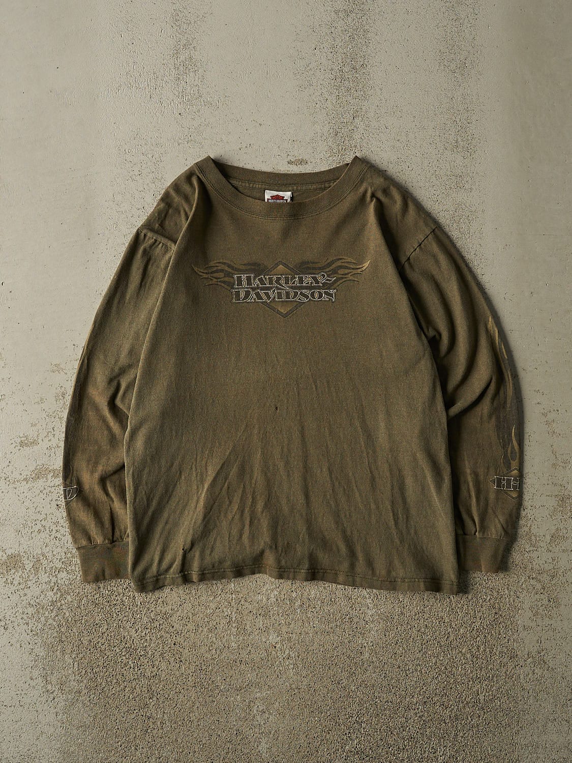 Vintage 07' Green Harley Davidson Miami FL Long Sleeve (M)