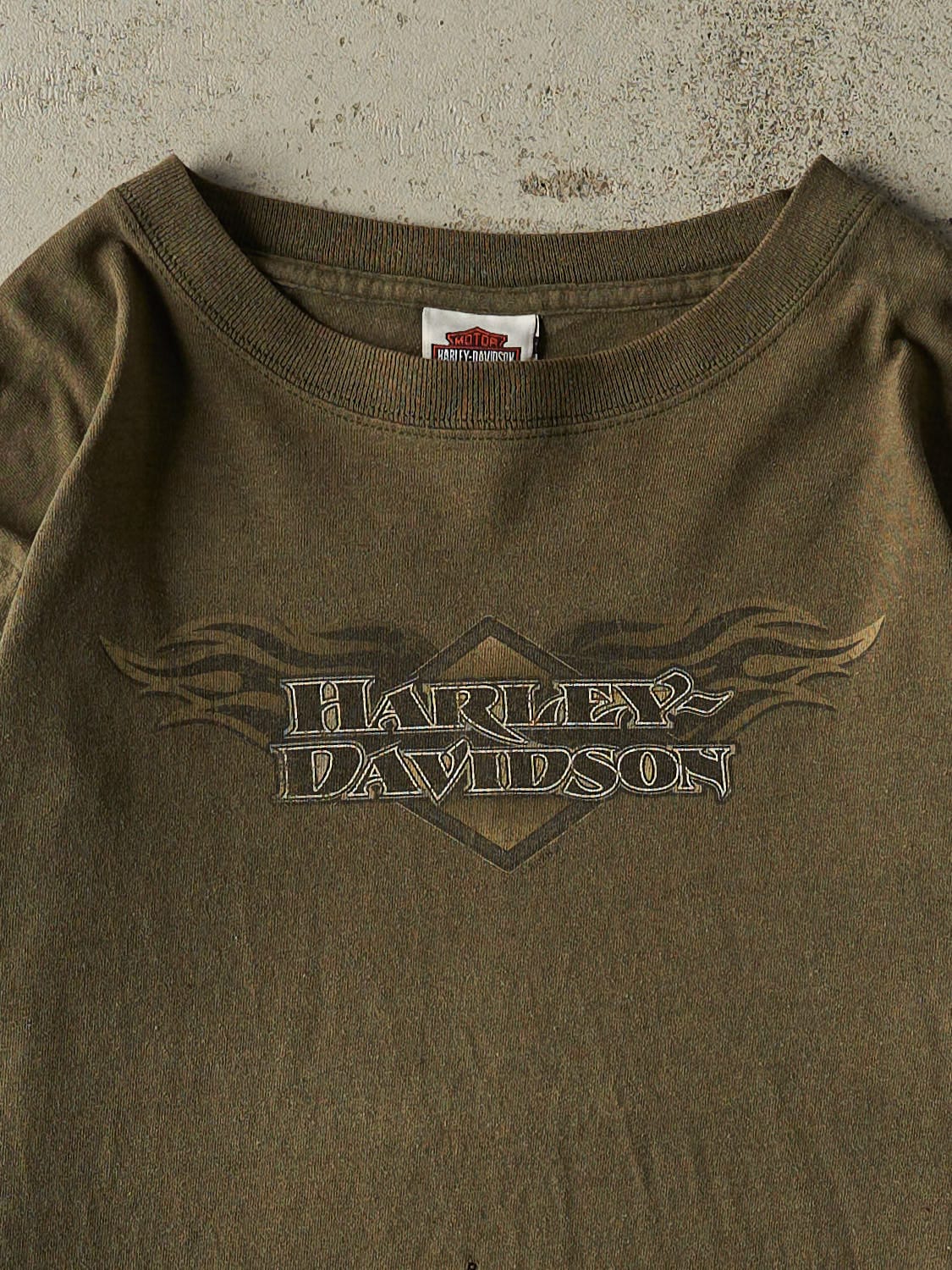 Vintage 07' Green Harley Davidson Miami FL Long Sleeve (M)