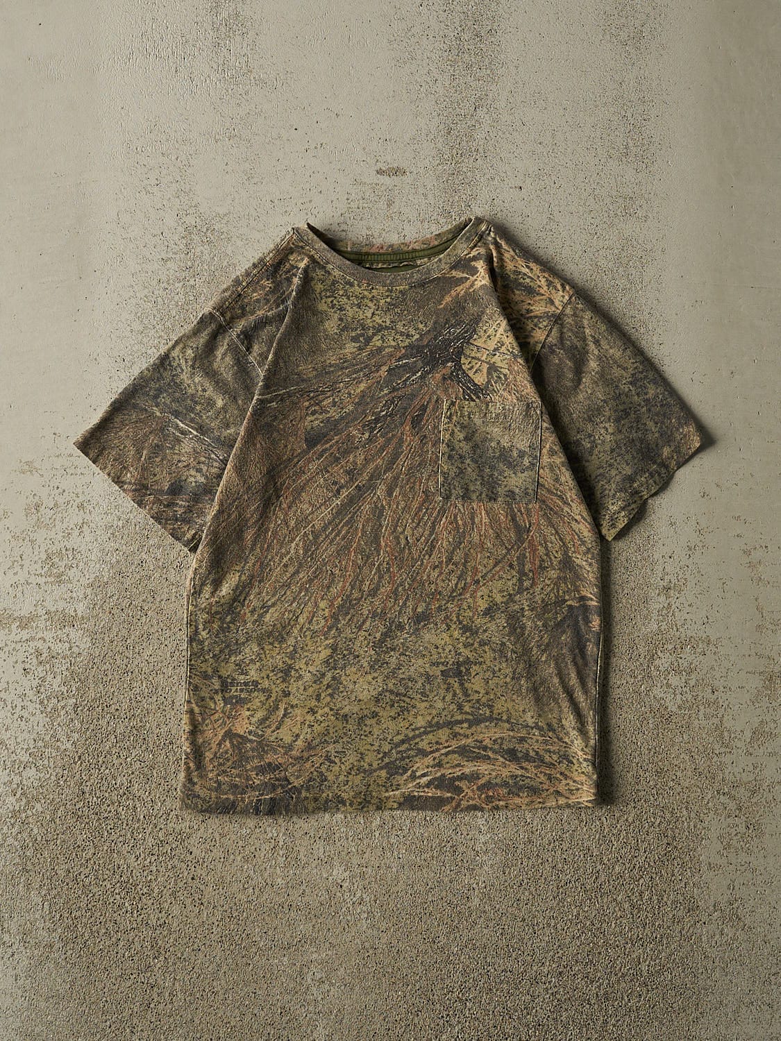 Vintage Y2K Camo Mossy Oak Pocket Tee (XXS)