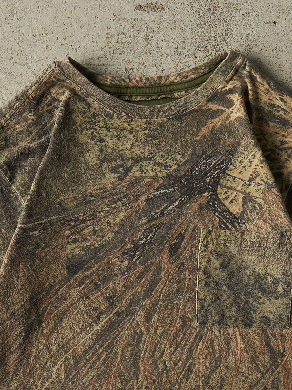 Vintage Y2K Camo Mossy Oak Pocket Tee (XXS)