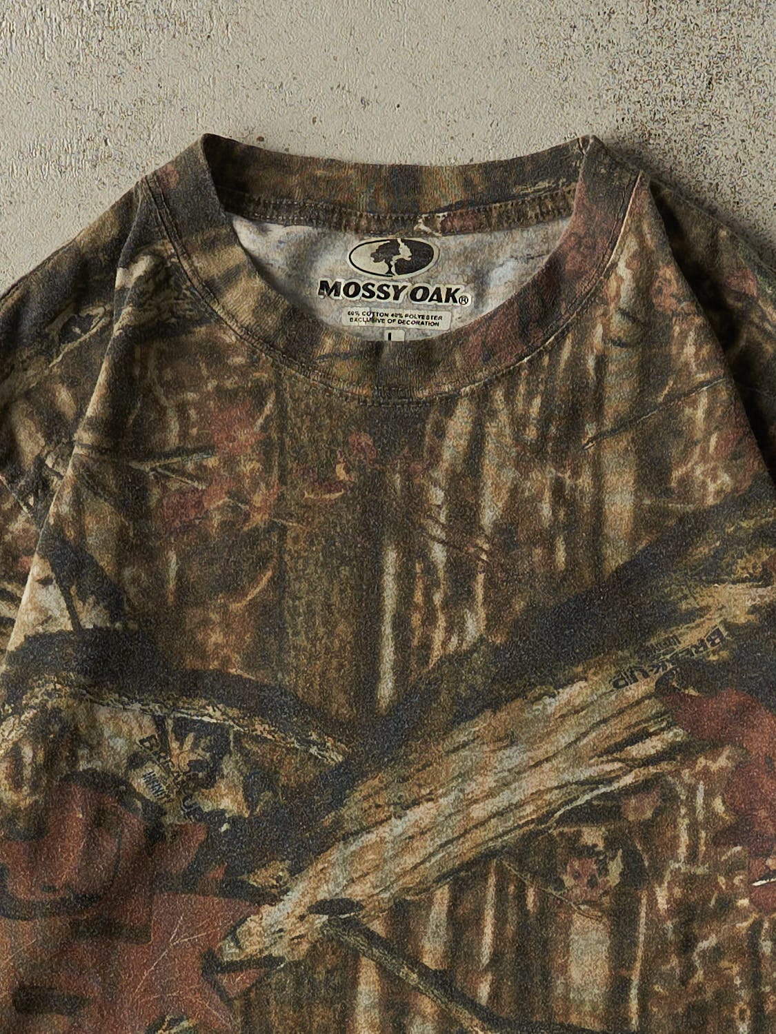 Vintage Y2K Camo Mossy Oak Blank Tee (M/L)