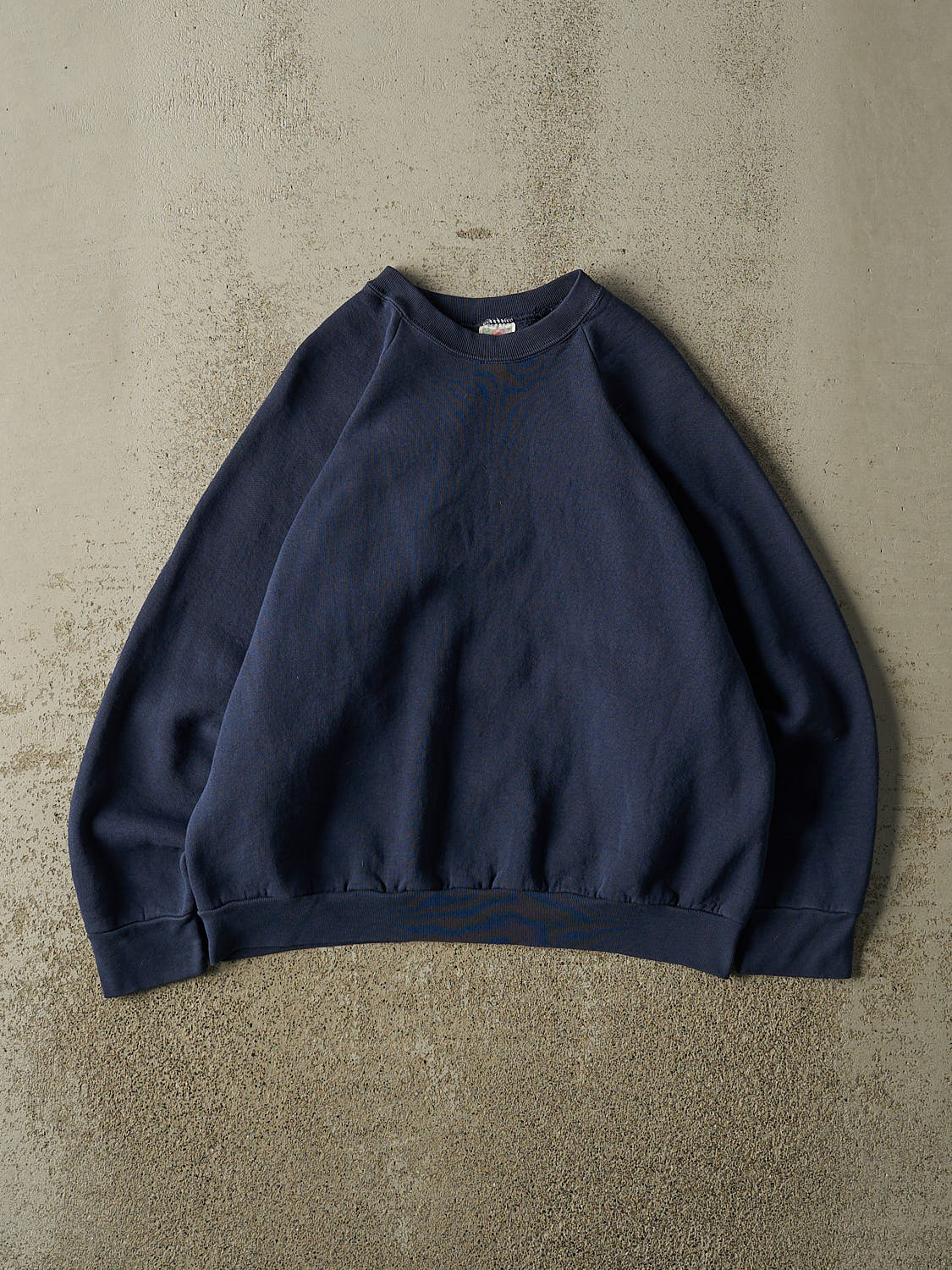 Vintage 90s Navy Blue Blank Crewneck (XS)