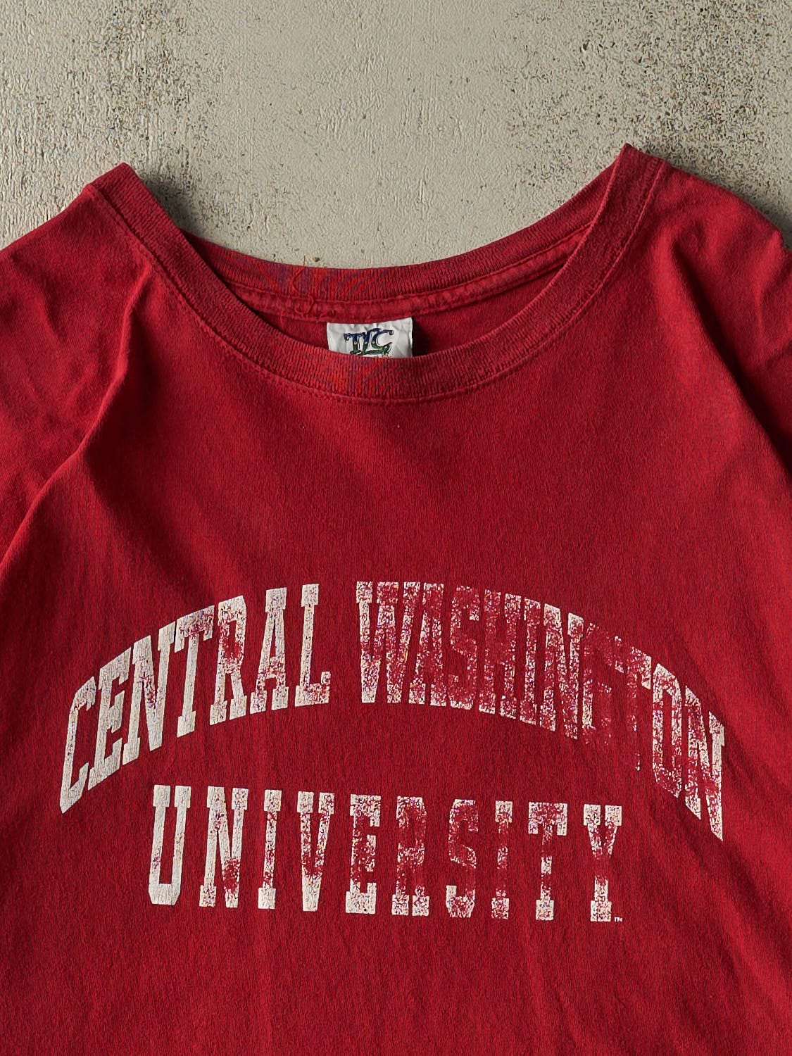 Vintage Y2K Red Central Washington University Tee (XL/XXL)