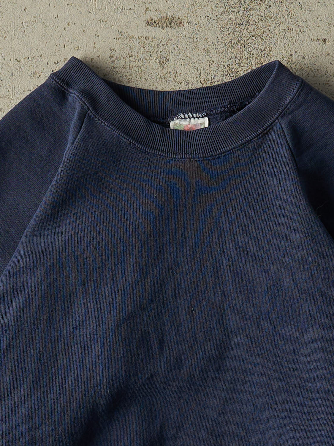 Vintage 90s Navy Blue Blank Crewneck (XS)