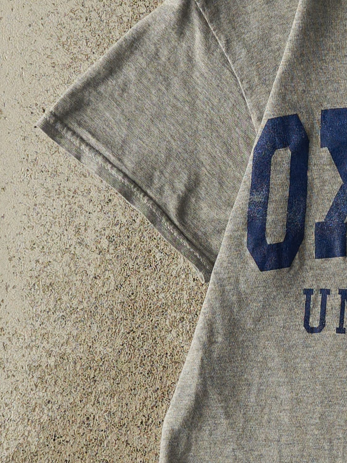 Vintage Y2K Grey Oxford University Tee (XS/S)
