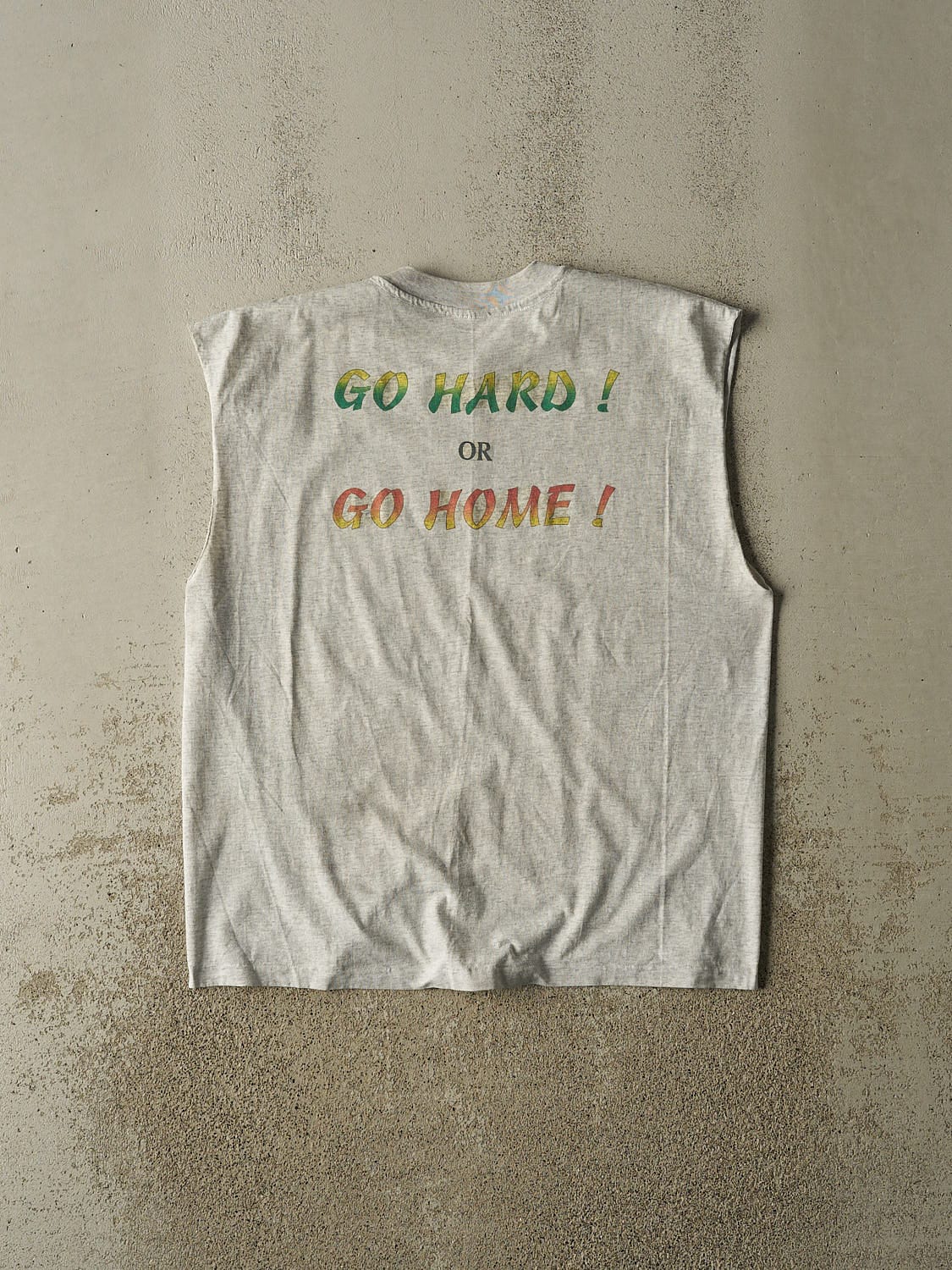 Vintage 94' Heather Grey MOAB Bike Team Cut Off Tank (L/XL)