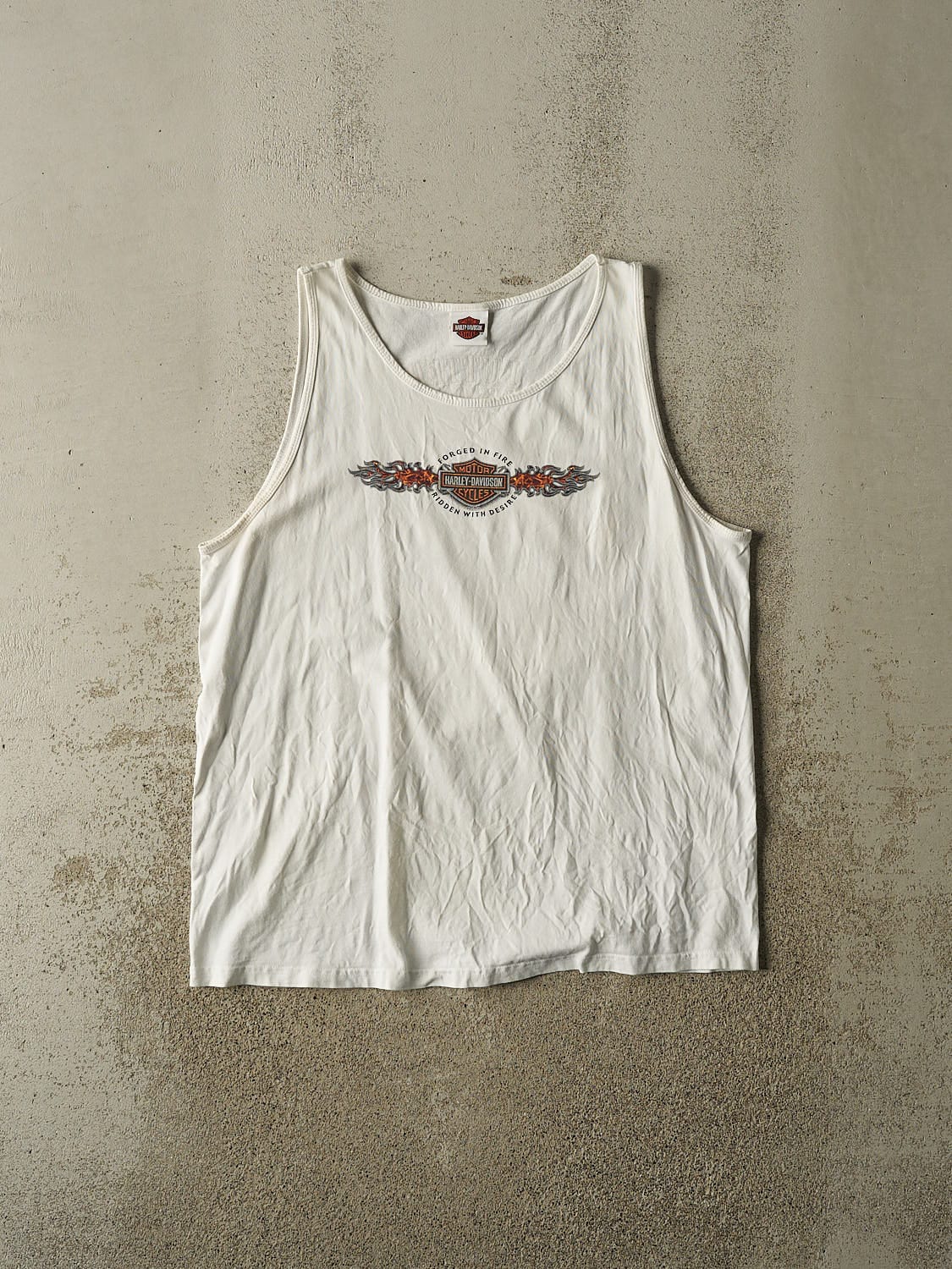 Vintage 11' White Harley Davidson Janesville WI Tank (L/XL)