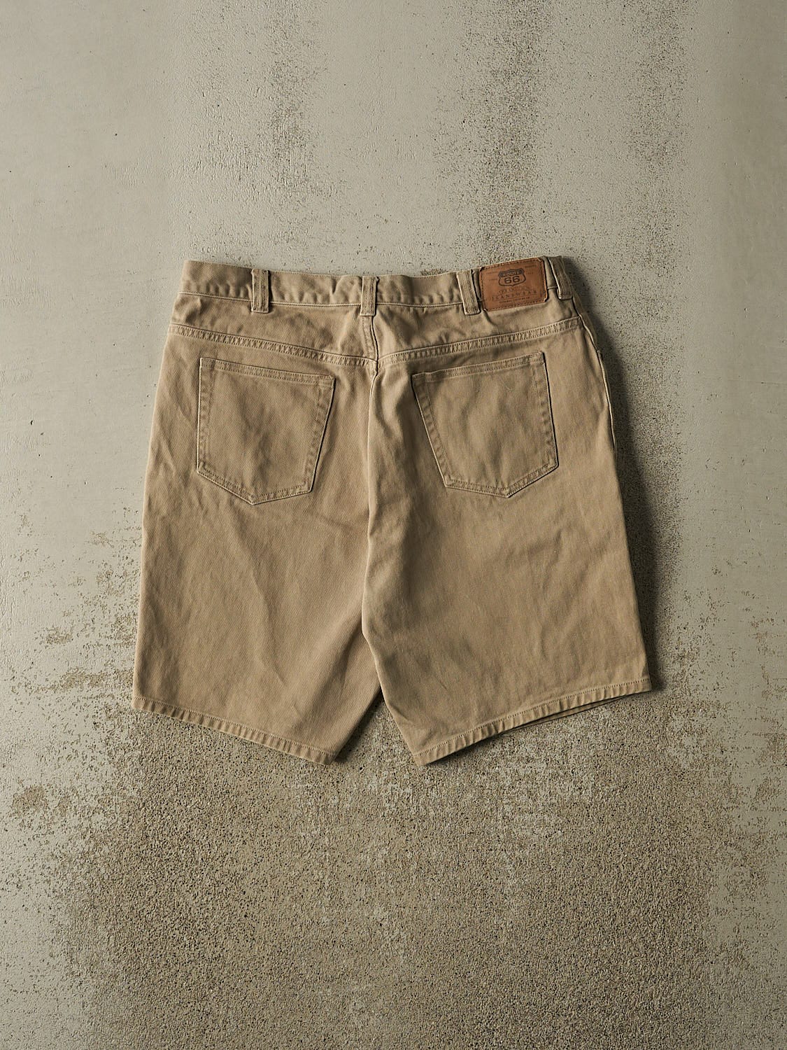 Vintage 90s Beige Route 66 Shorts (35x9)