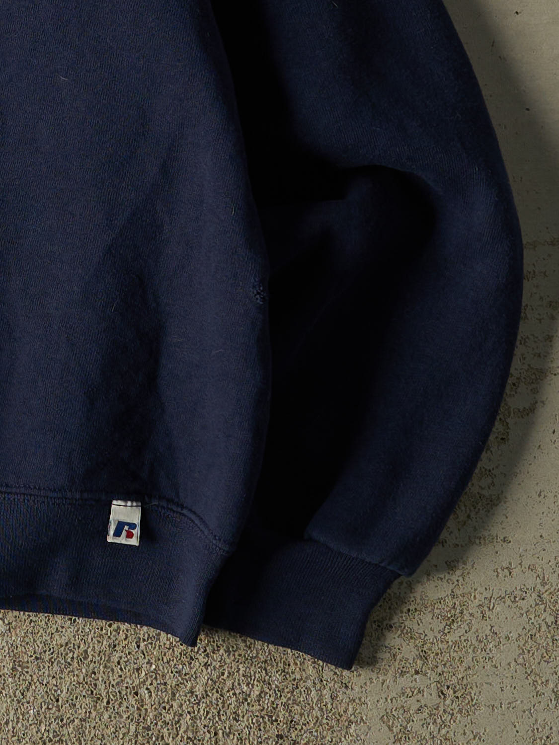 Vintage Y2K Navy Blue Russell Athletic Blank Crewneck (L/XL)