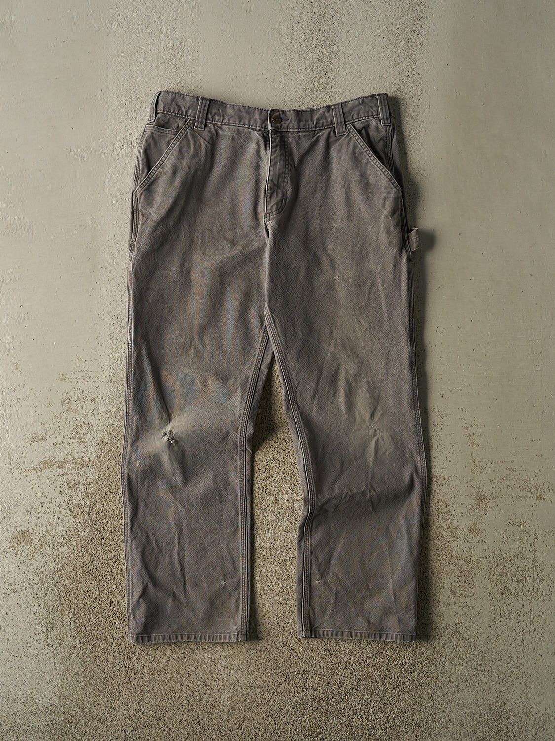 Vintage Y2K Grey Carhartt Carpenter Work Pants (35x30)