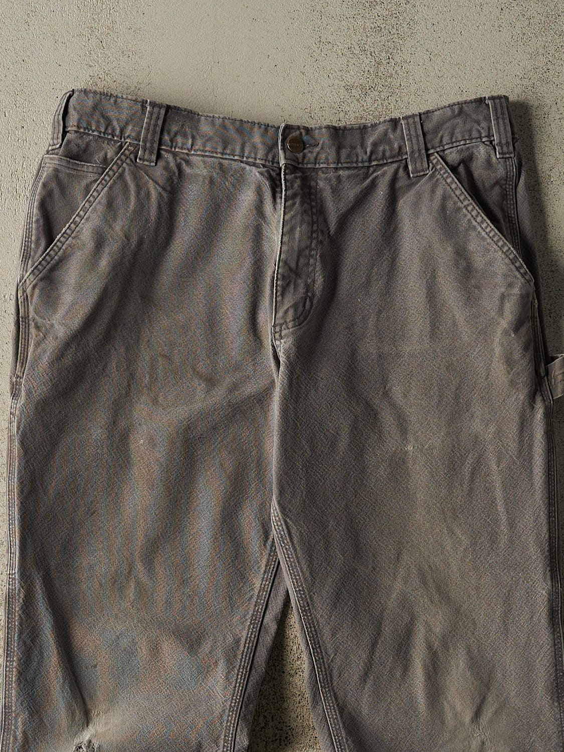 Vintage Y2K Grey Carhartt Carpenter Work Pants (35x30)
