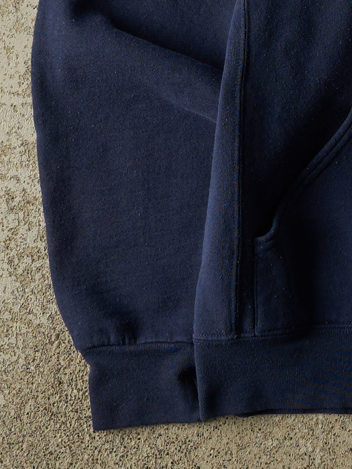 Vintage Y2K Navy Blue Russell Athletic University of Michigan Hoodie (XS/S)