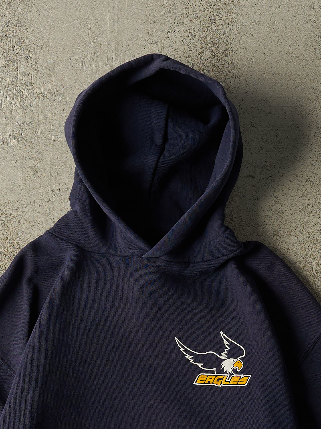 Vintage Y2K Navy Blue Russell Athletic MEI Eagles Hoodie (XS)