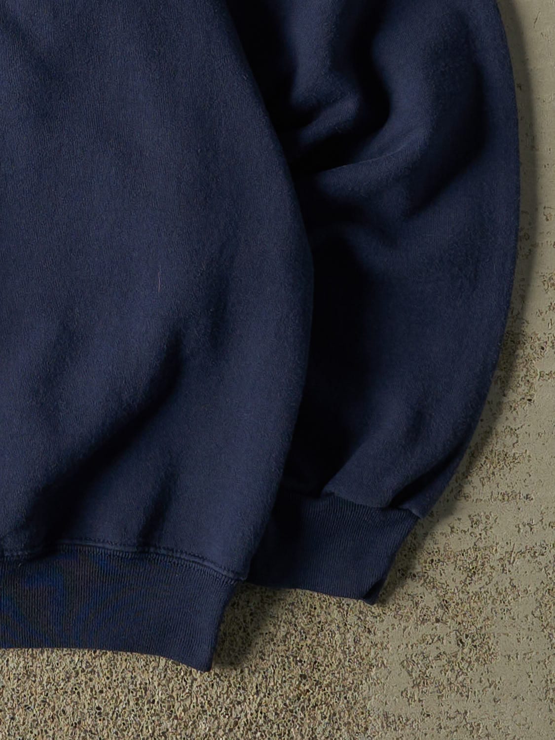 Vintage 90s Navy Blue Blank Crewneck (L/XL)