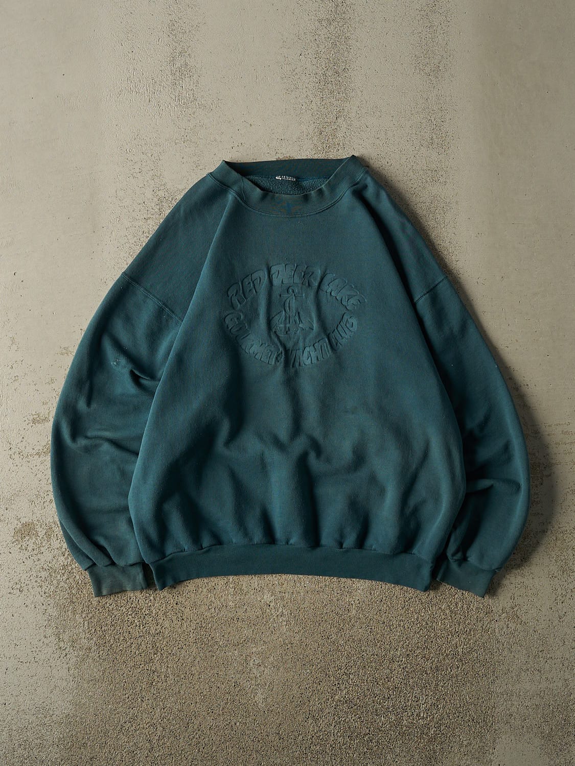 Vintage 80s Green Red Deer Lake Yacht Club Crewneck (XL)