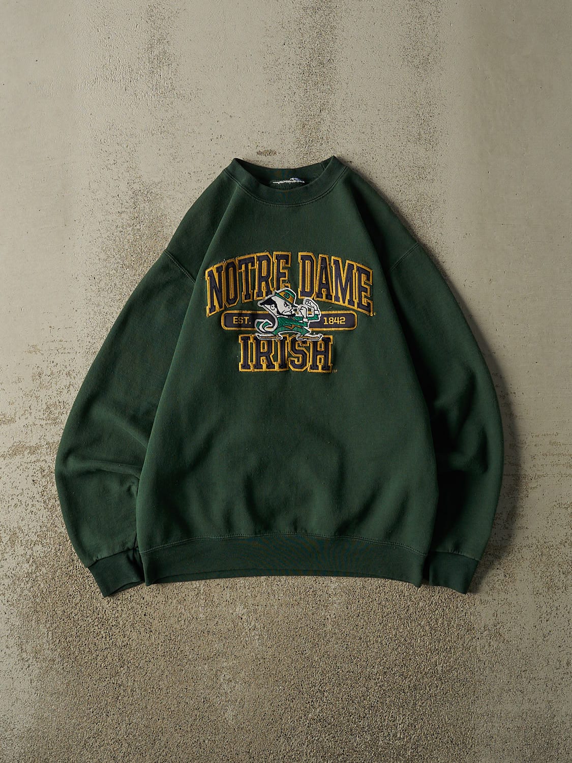 Vintage Y2K Green University of Notre Dame Crewneck (S)