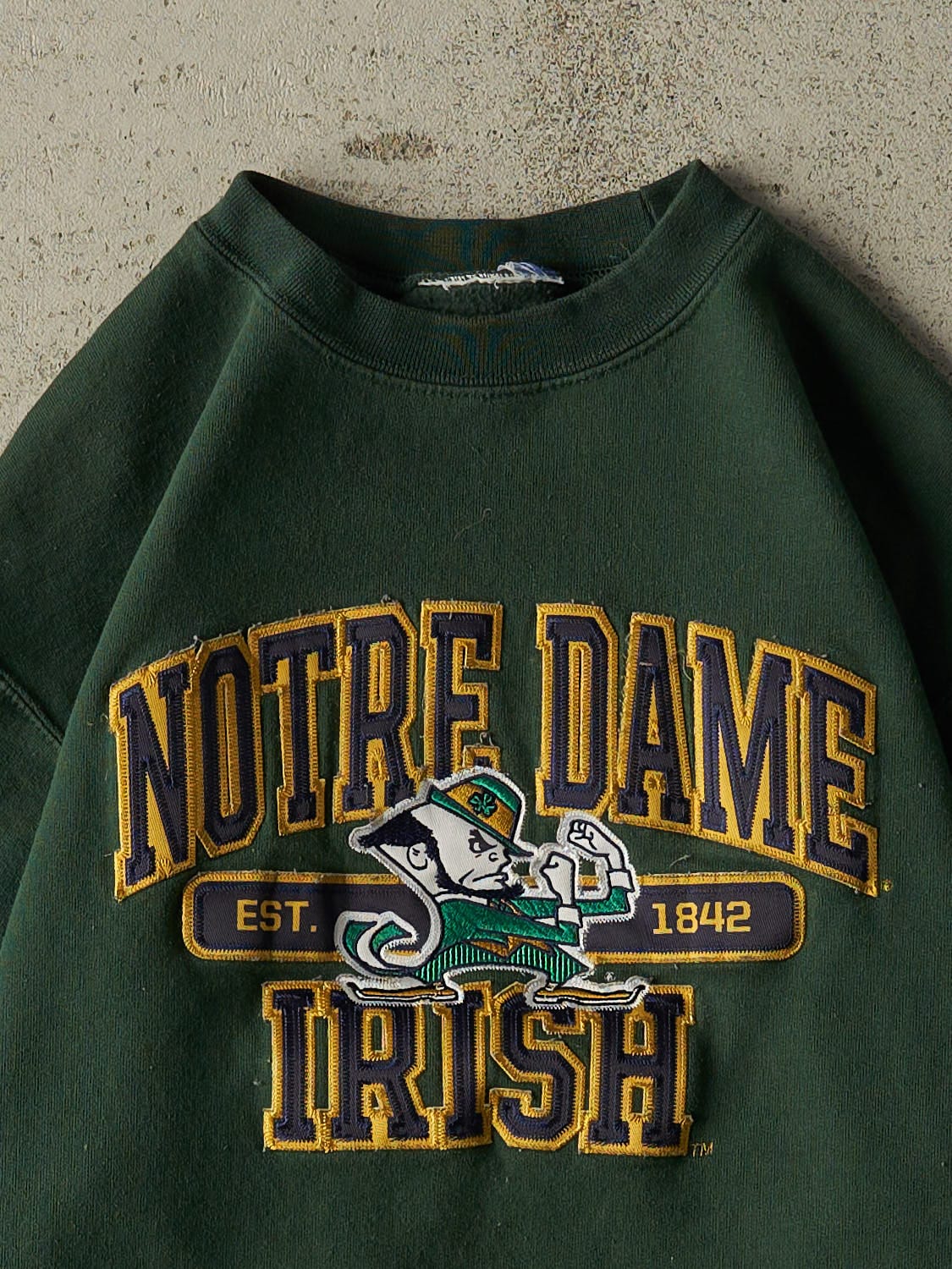 Vintage Y2K Green University of Notre Dame Crewneck (S)