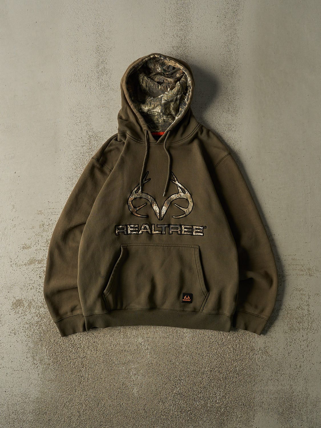 Vintage Y2K Green Realtree Embroidered Logo Hoodie (M/L)