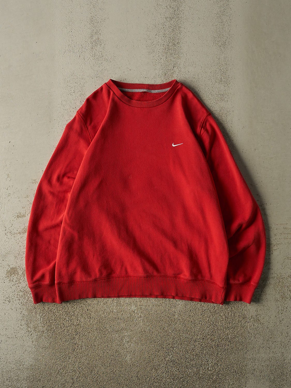 Vintage Y2K Red Nike Embroidered Swoosh Crewneck (XL)