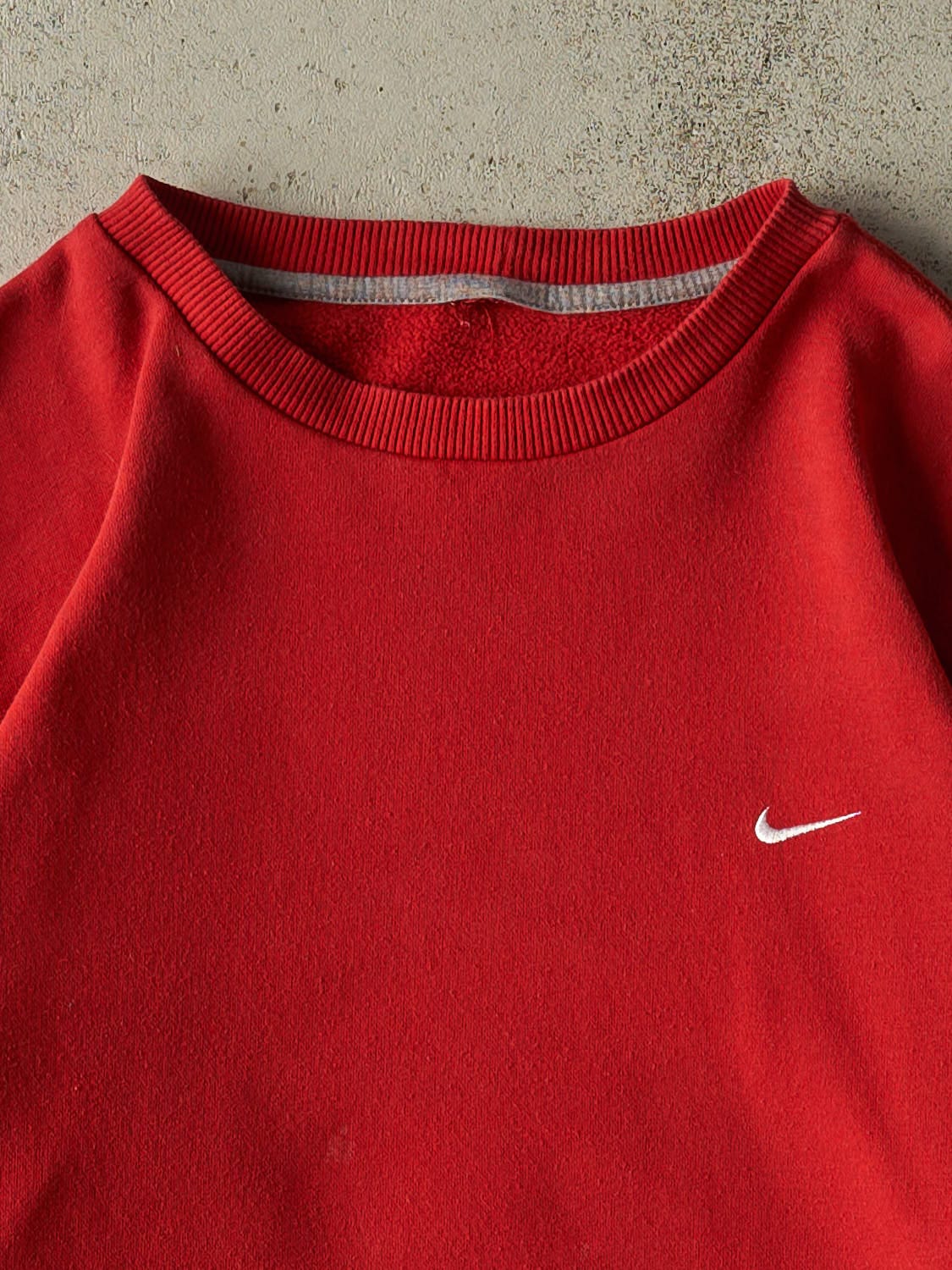 Vintage Y2K Red Nike Embroidered Swoosh Crewneck (XL)
