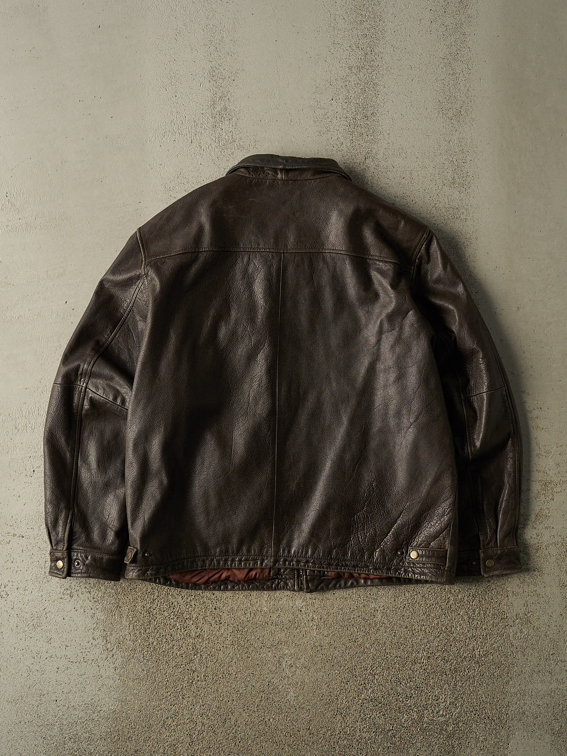 Vintage 90s Brown Trader Bay Leather Jacket (XL/XXL)