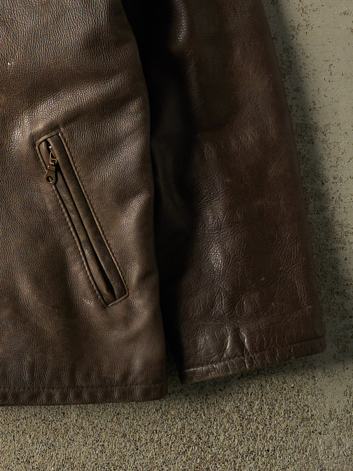Vintage 90s Brown The Olde Hide House Leather Jacket (L)