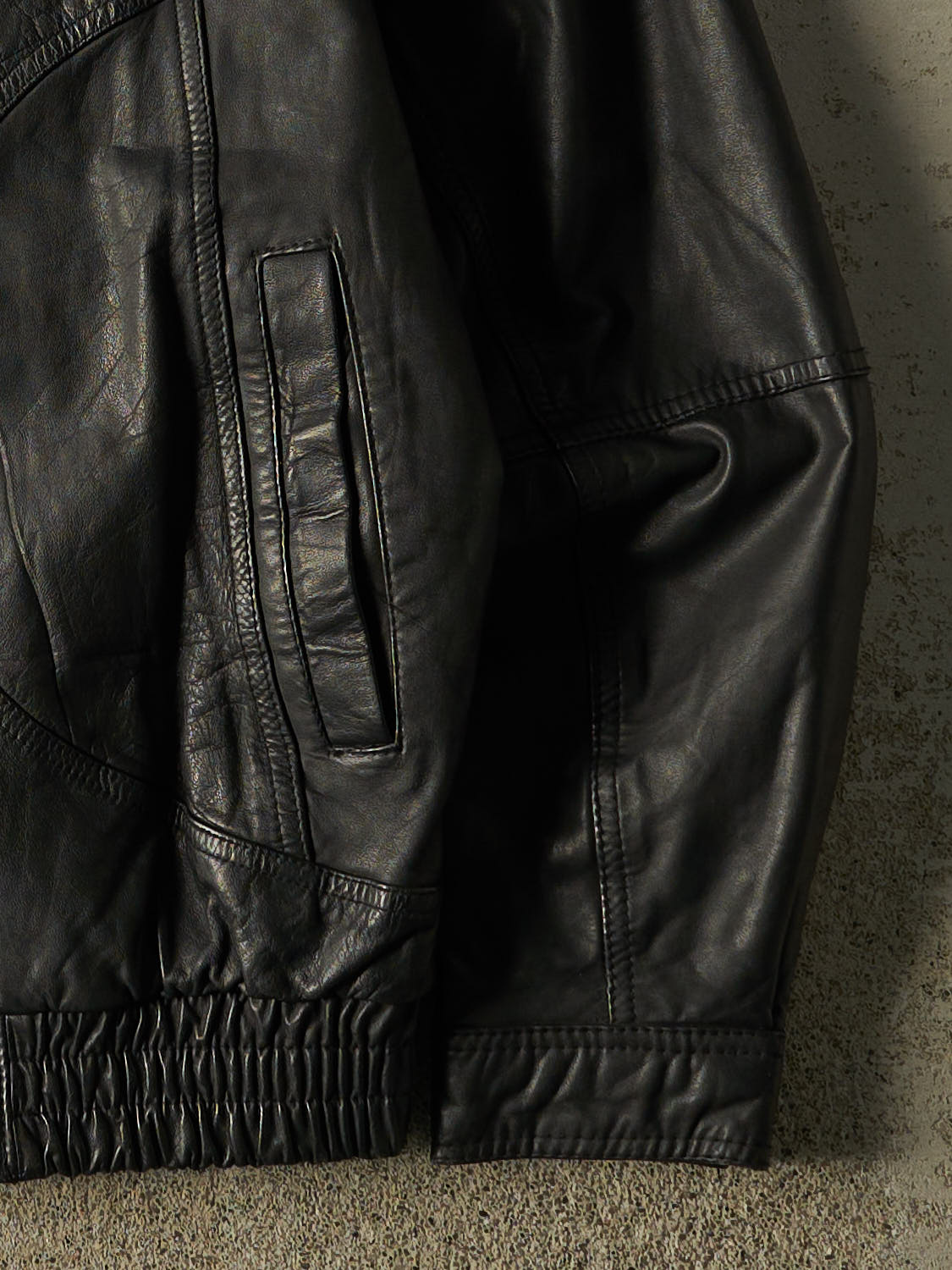 Vintage 90s Black Hill & Archer Bomber Leather Jacket (M/L)