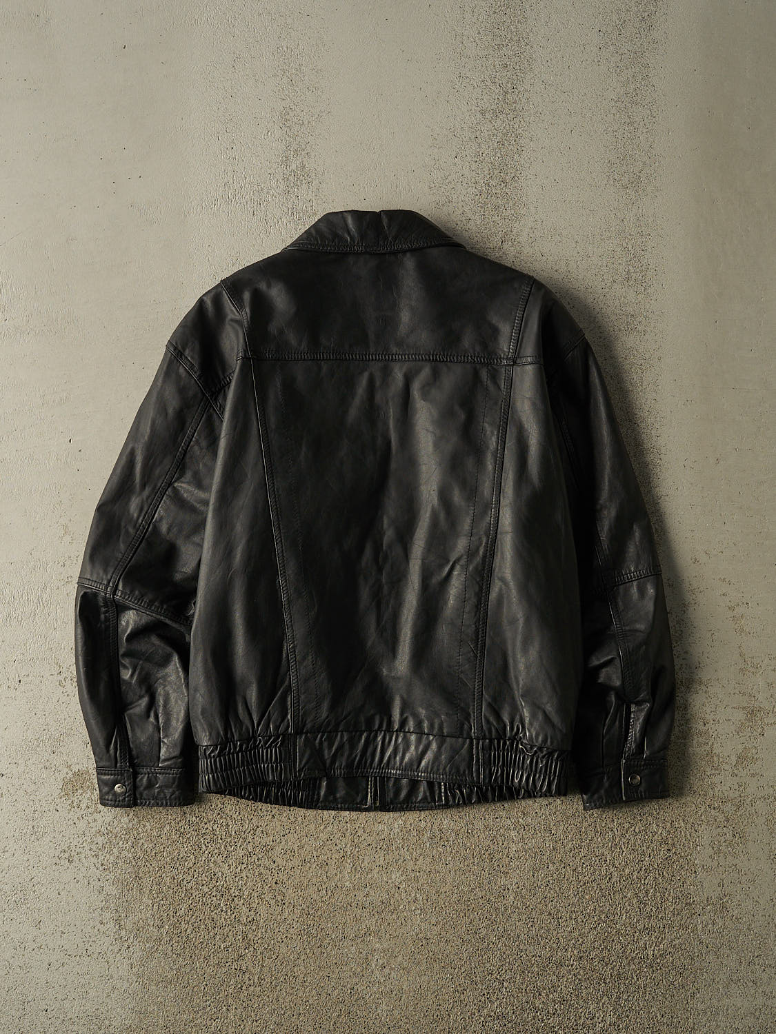 Vintage 90s Black Hill & Archer Bomber Leather Jacket (M/L)