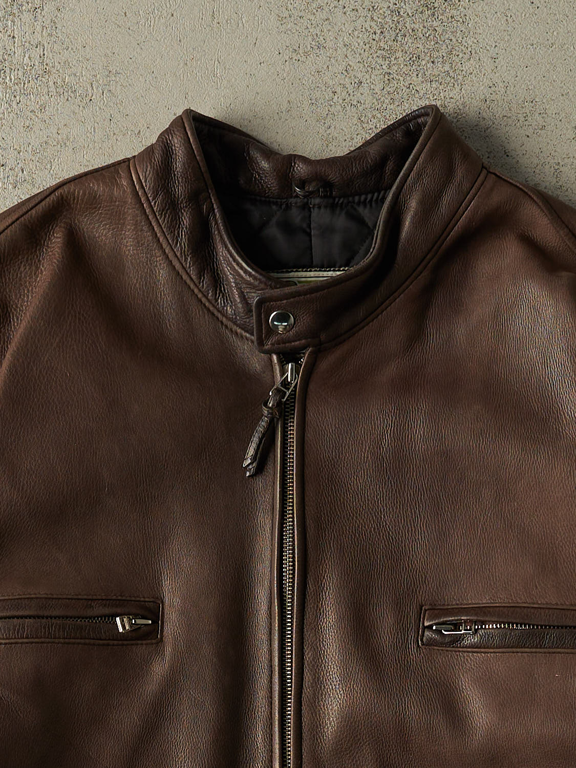Vintage 90s Brown Roots Leather Jacket (XL/XXL)