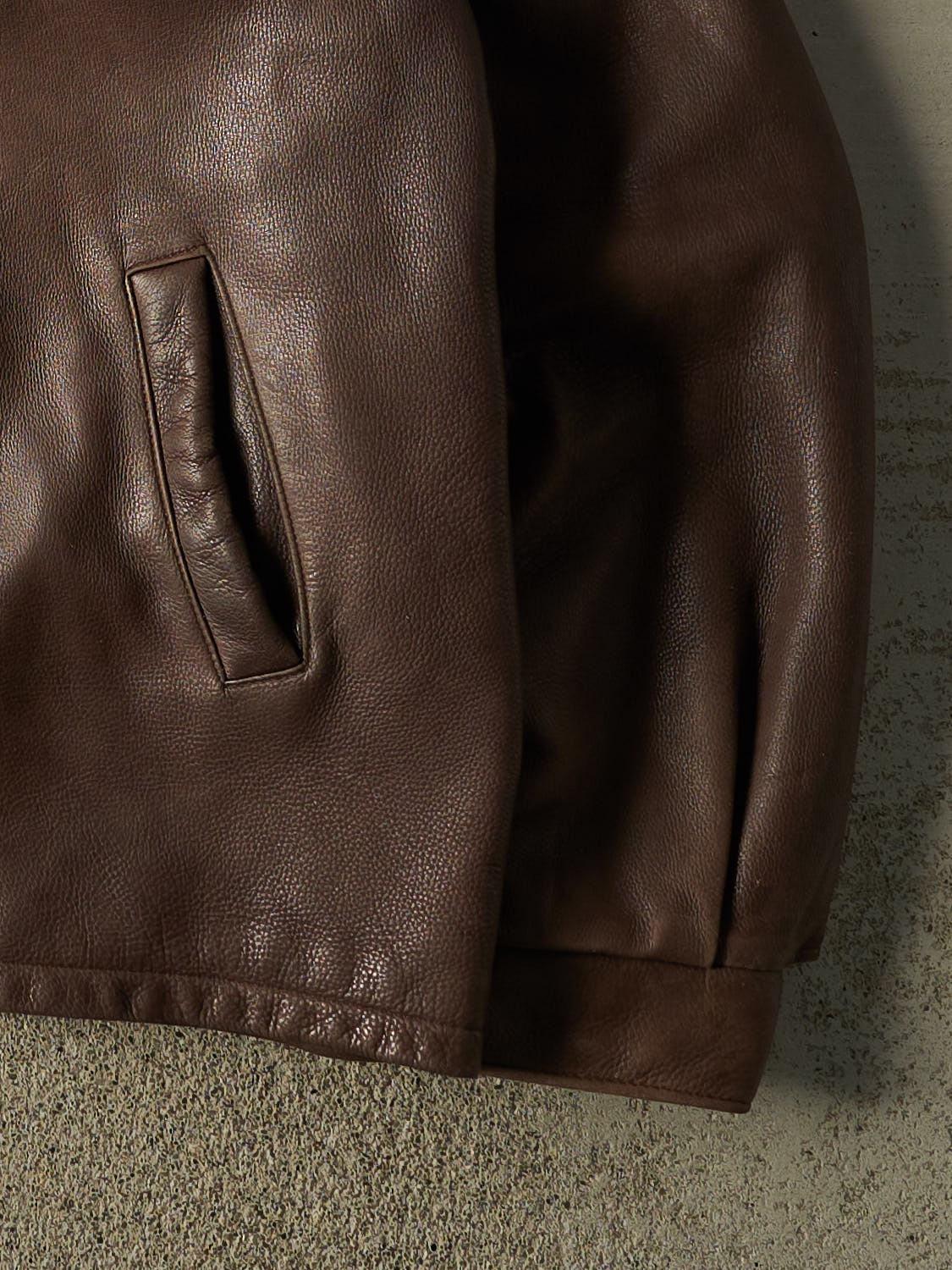 Vintage 90s Brown Roots Leather Jacket (XL/XXL)