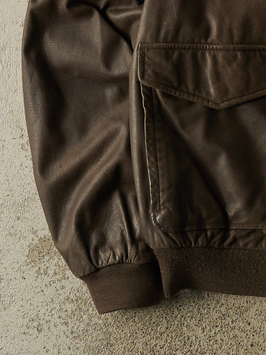 Vintage 90s Brown Savile Row Aviator Leather Jacket (L/XL)