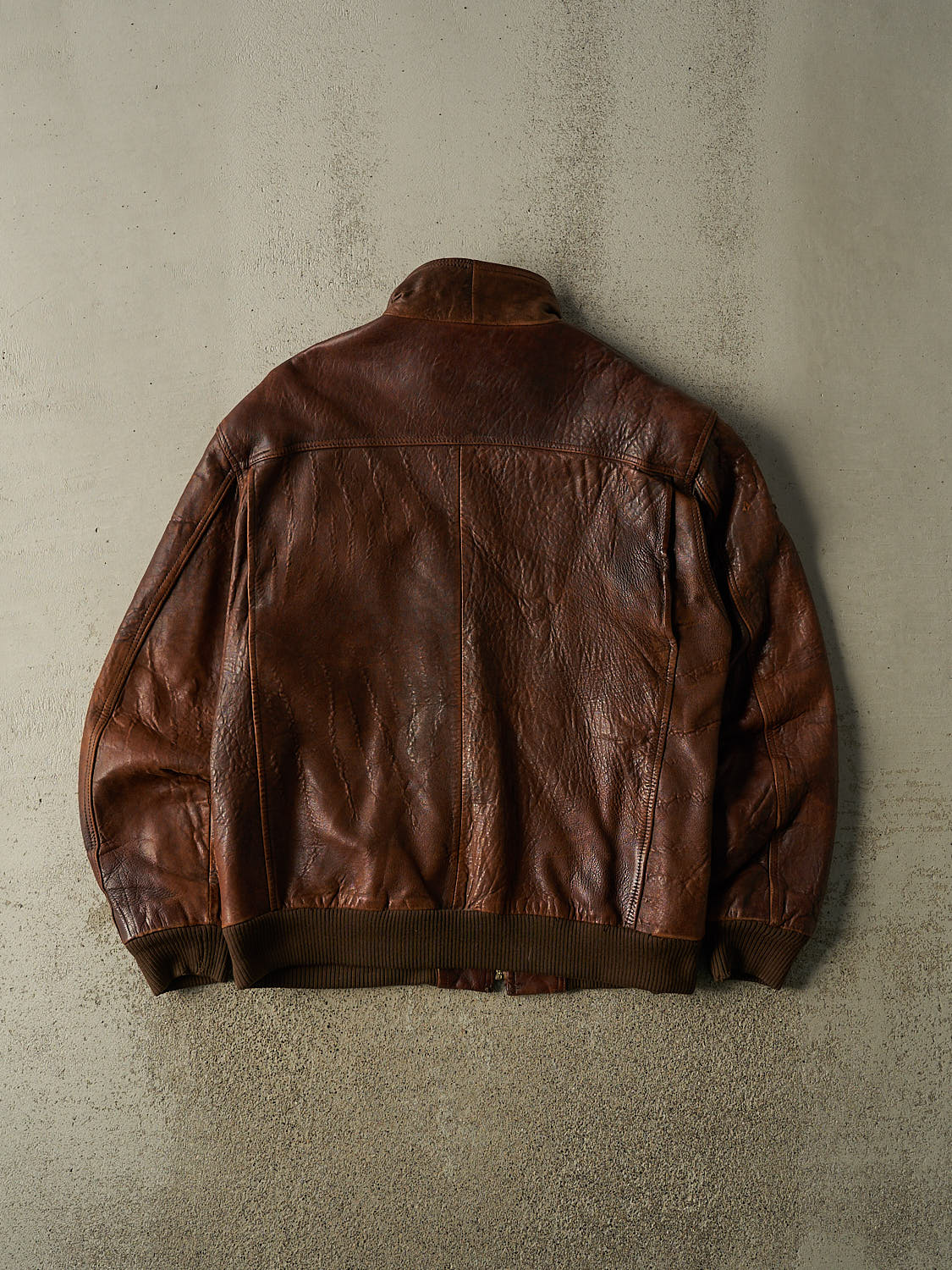 Vintage 80s Brown Leather Jacket (XL)