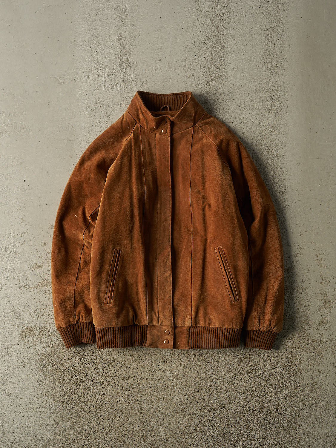 Vintage 90s Brown Talbots Suede Bomber Jacket (S/M)