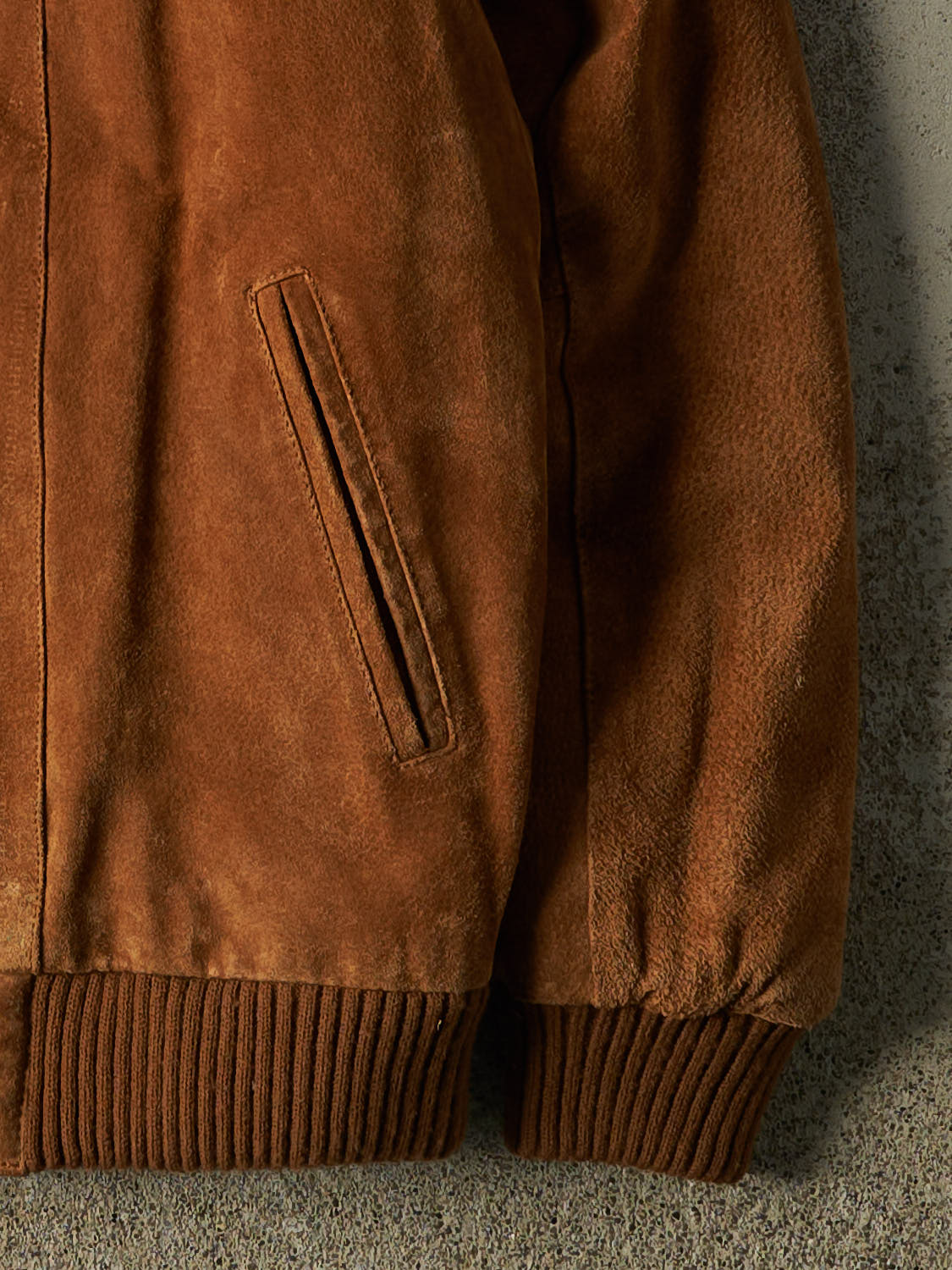 Vintage 90s Brown Talbots Suede Bomber Jacket (S/M)