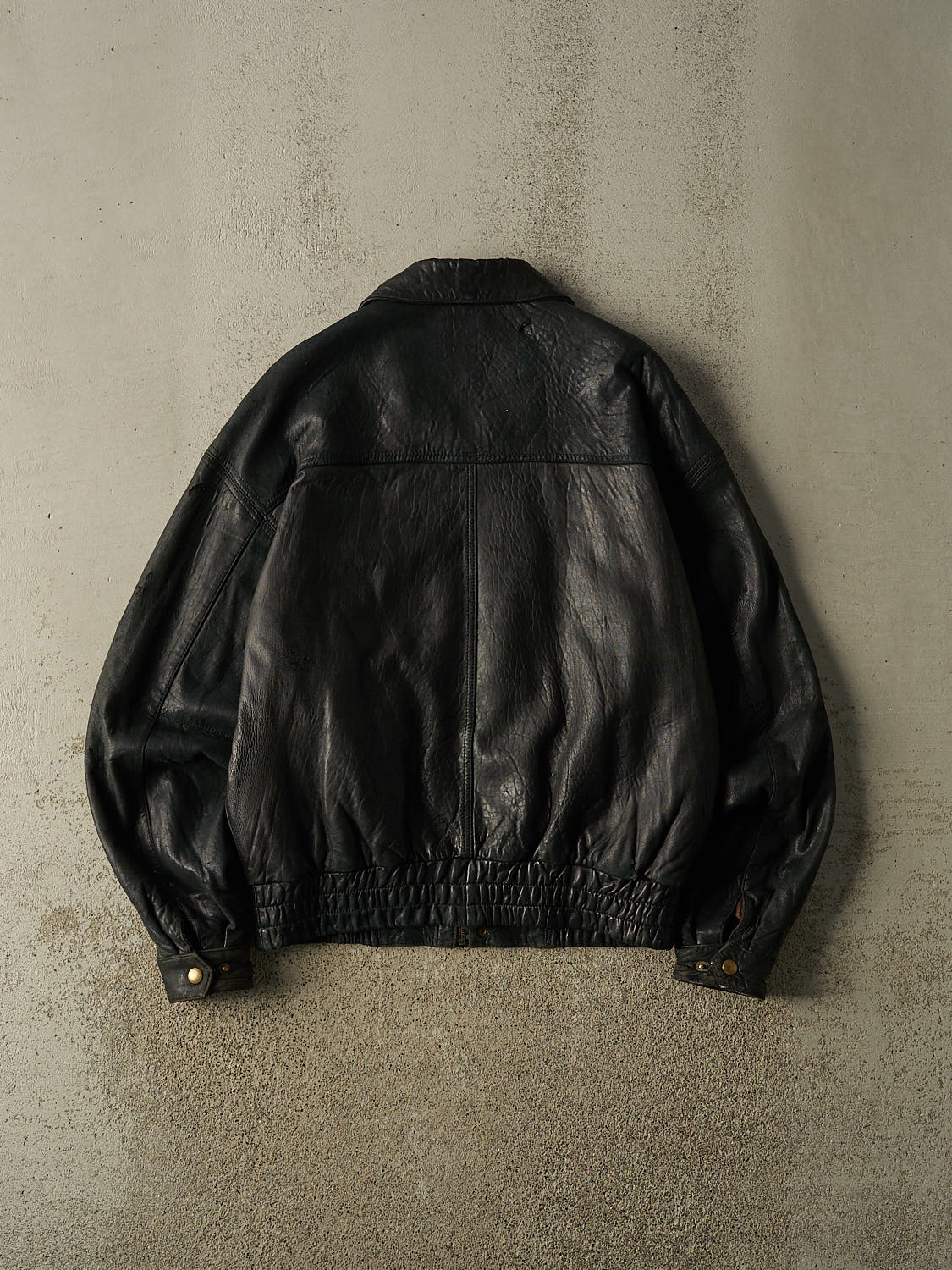 Vintage 80s Black Sheep Skin Leather Jacket (M/L)