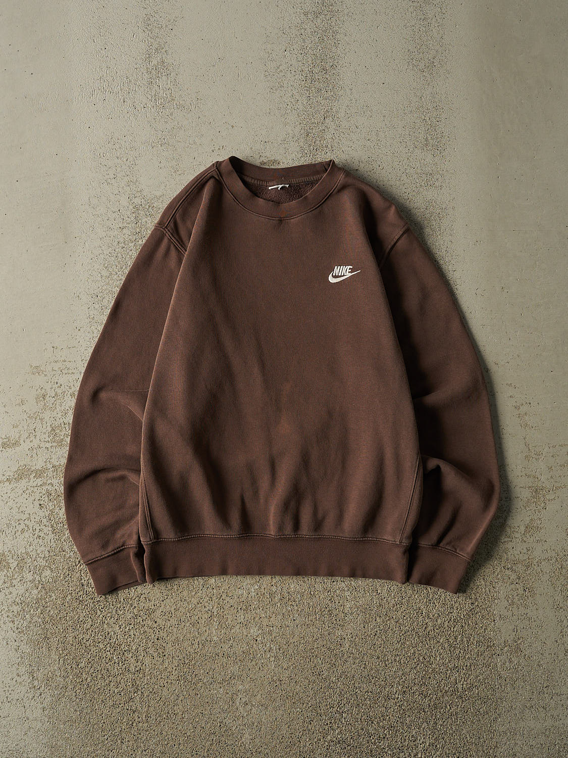 Vintage Y2K Brown Nike Embroidered Logo Crewneck (S)