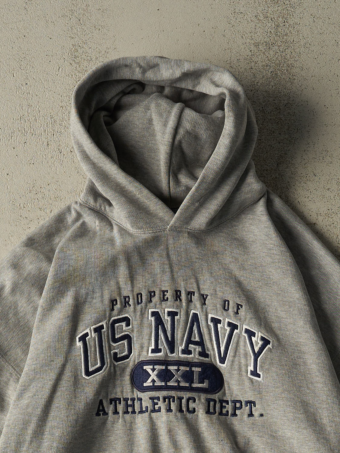 Vintage 90s Grey US Navy Athletic Dept. Hoodie (XL/XXL)