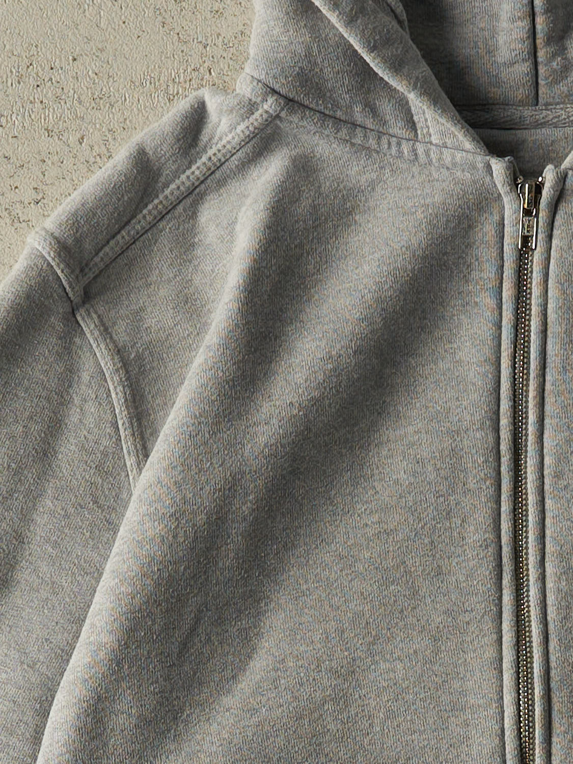 Vintage 90s Grey Blank Zip Up Hoodie (M/L)