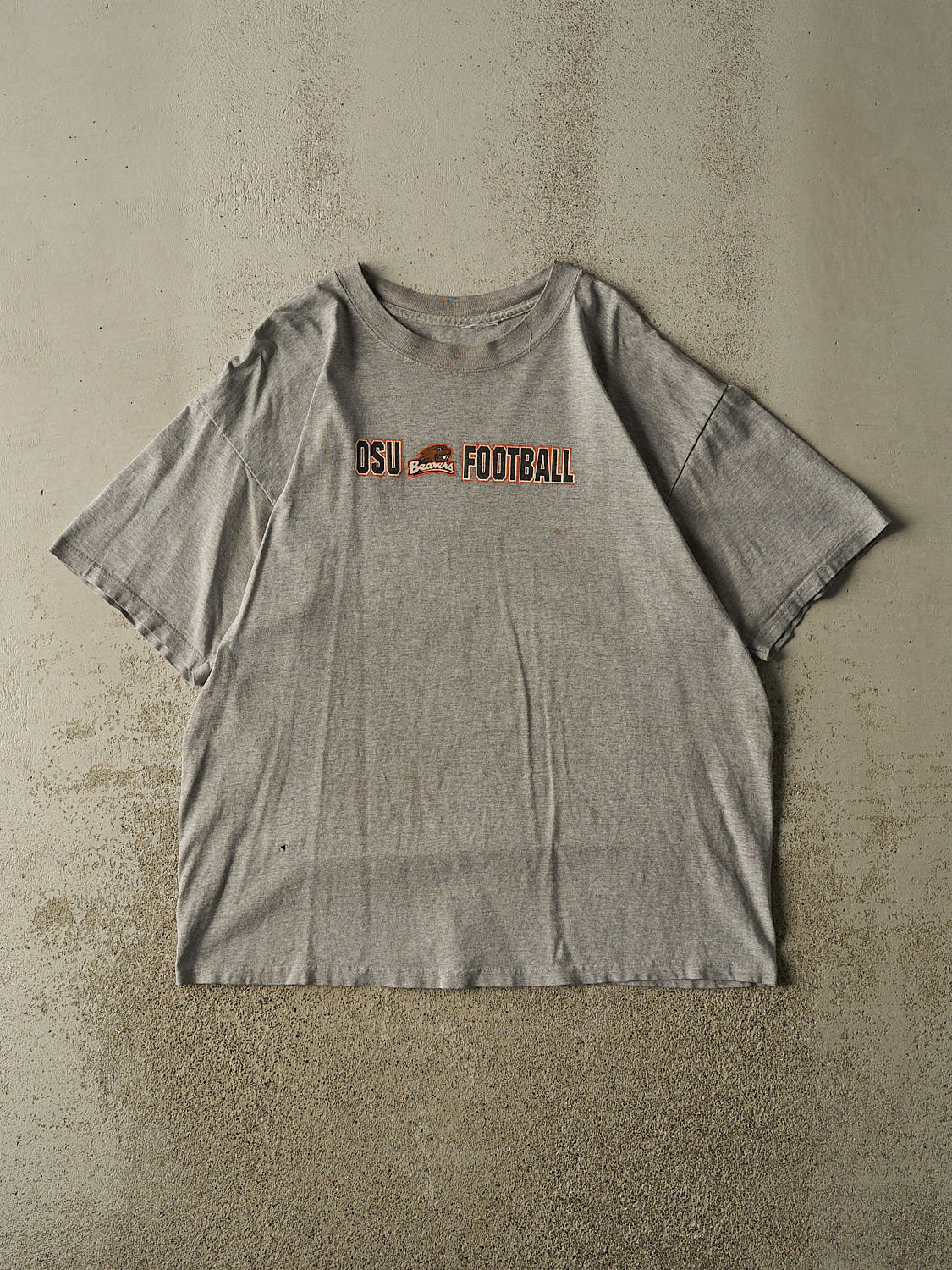 Vintage 90s Grey Oregon State University Beavers Football Tee (XL)