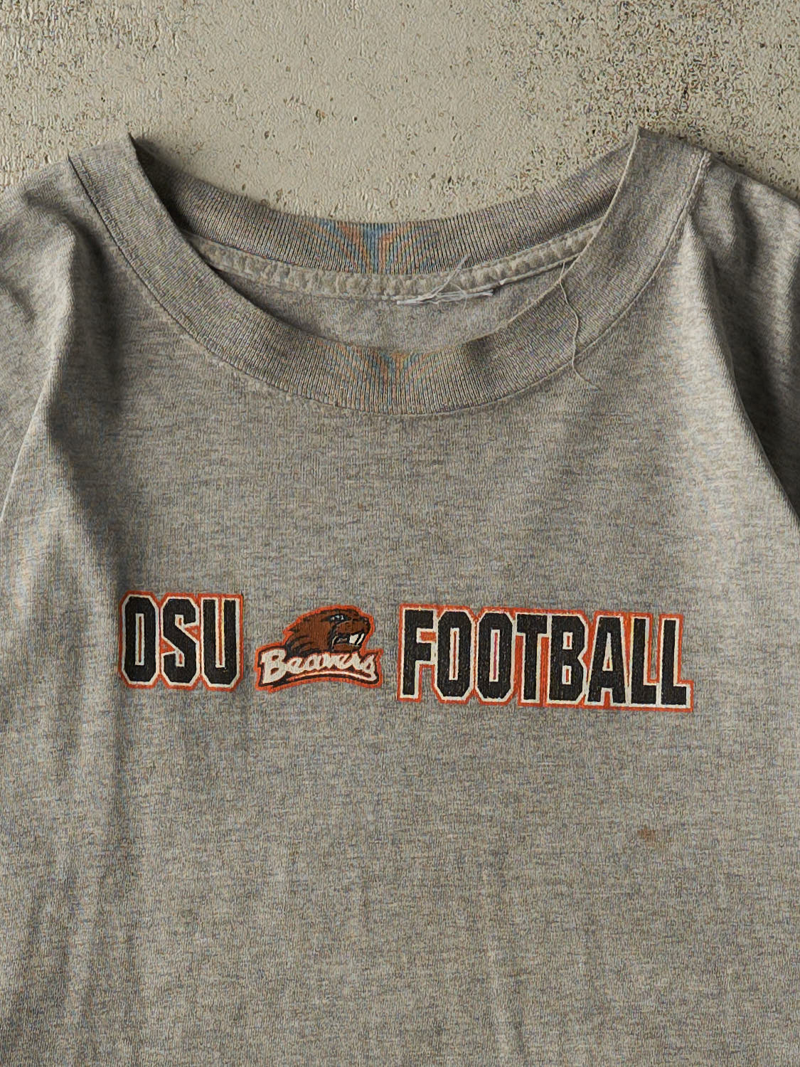 Vintage 90s Grey Oregon State University Beavers Football Tee (XL)