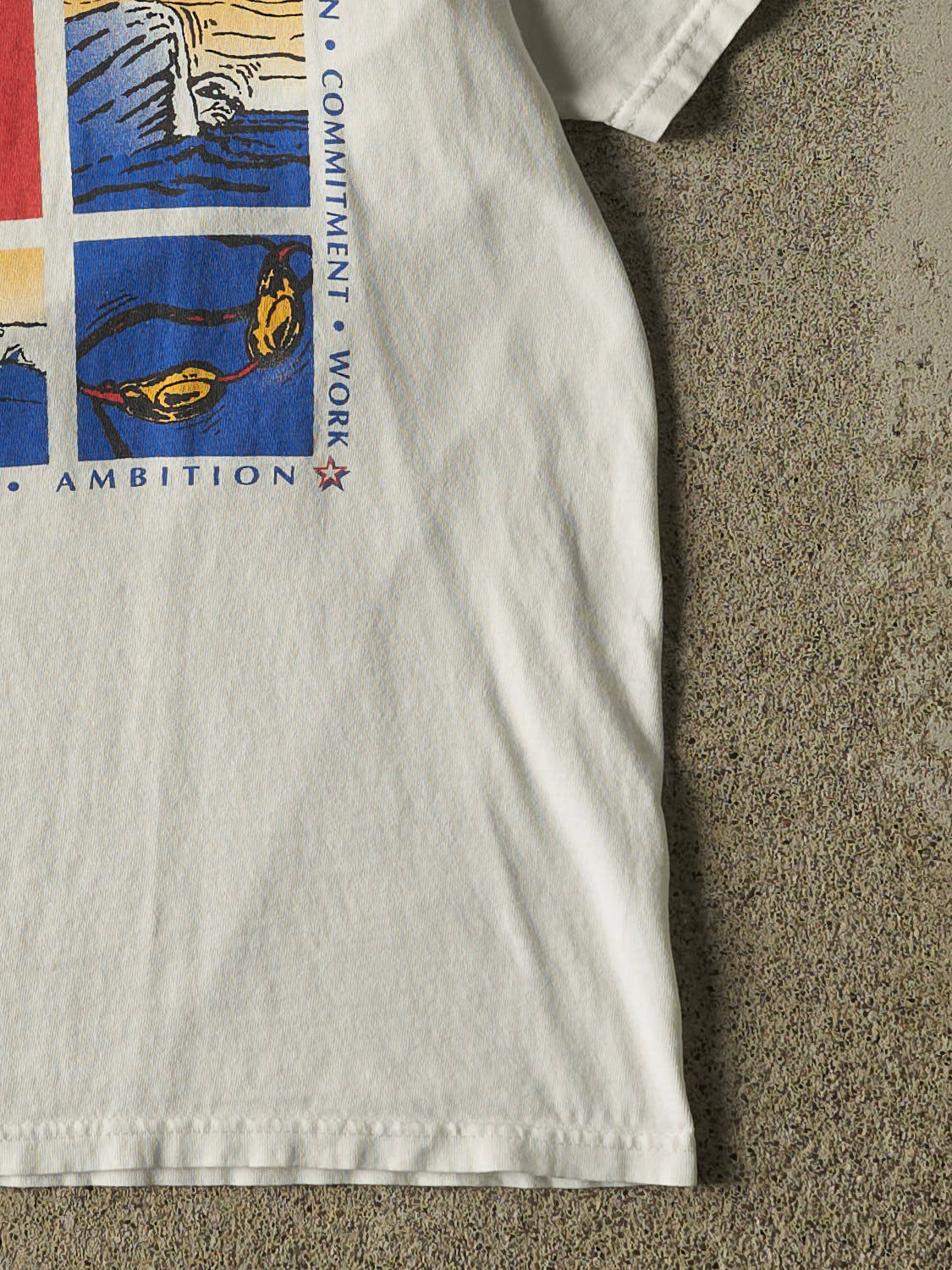Vintage 90s White United States Swimming Tee (L)