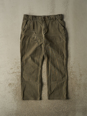 Vintage Y2K Green Carhartt Double Knee Carpenter Pants (36x29.5)