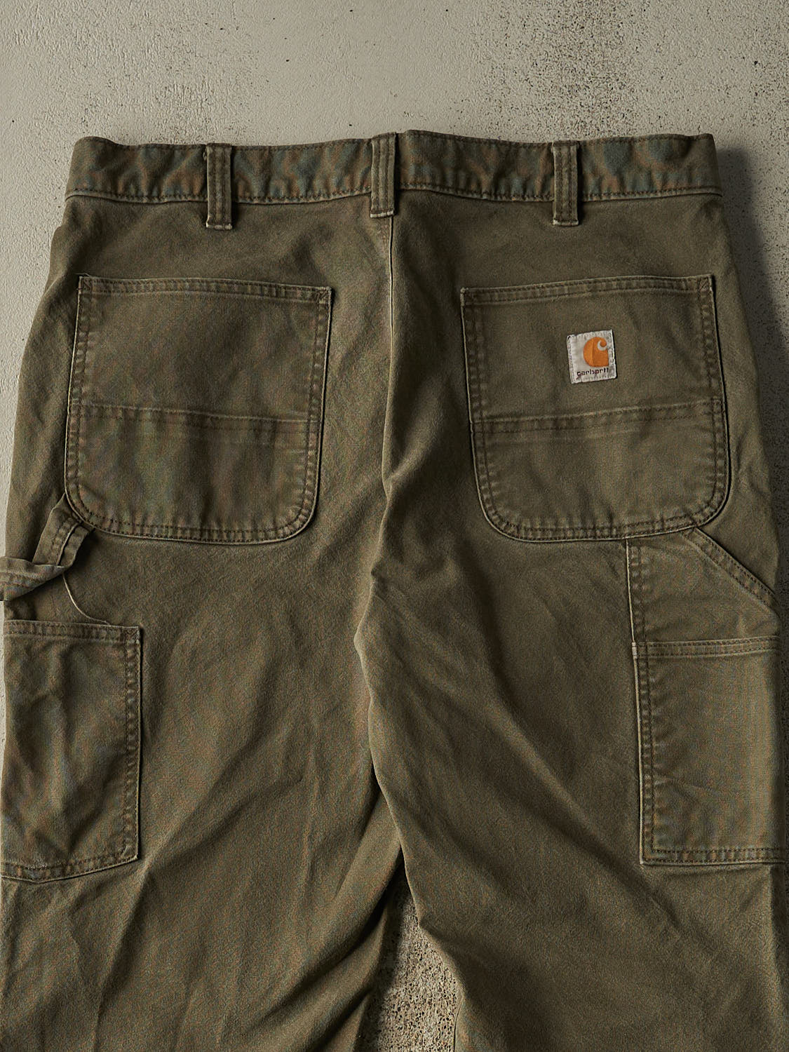 Vintage Y2K Green Carhartt Double Knee Carpenter Pants (36x29.5)
