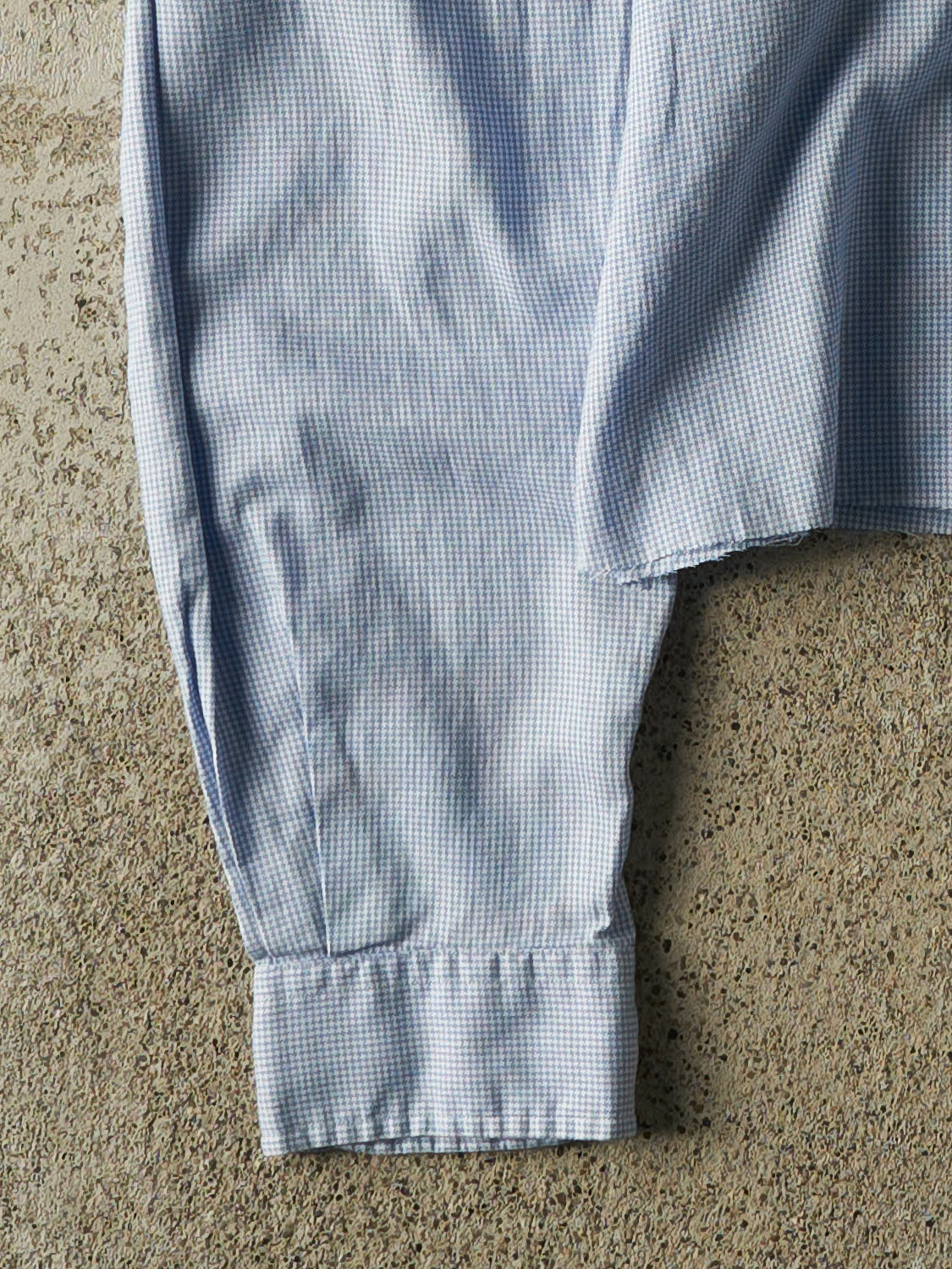 Vintage 90s Blue Polo Boxy Cropped Long Sleeve Button Up (S/M)