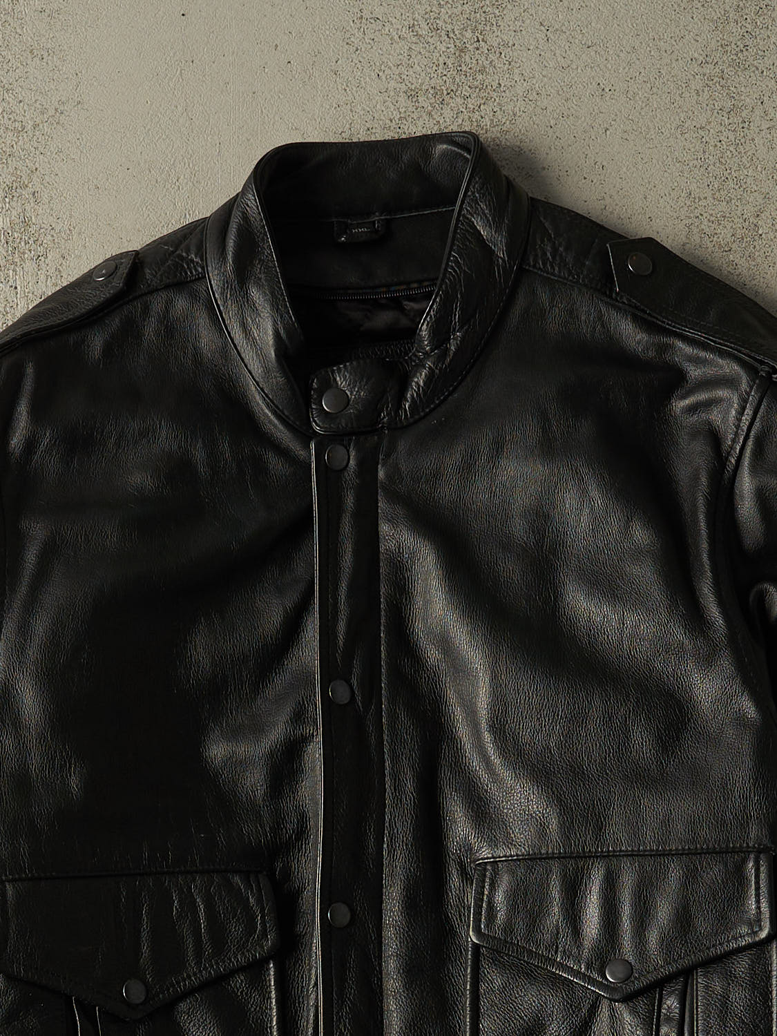 Vintage 90s Black Leather Jacket (M/L)