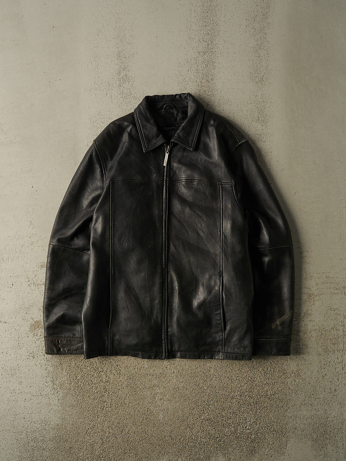 Vintage 90s Black Denver Hayes Soft Leather Jacket (M/L)